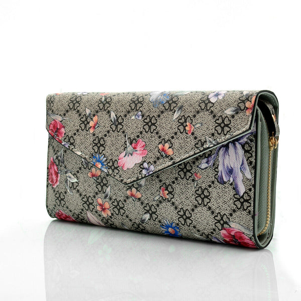 Gyoiamea portafoglio donna multicolore colorato fantasia fiori originale blooms