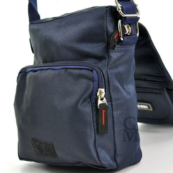 Borsello borsa piccola tasche zip uomo tracolla blu nero sport lavoro passeggio