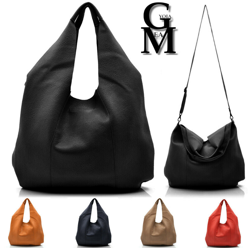 Gyoiamea hobo borsa sacco spalla donna tracolla pelle morbida zip intr