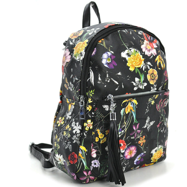 Zaino donna fiorato fiori estivo primavera passeggio casual colorato fantasia
