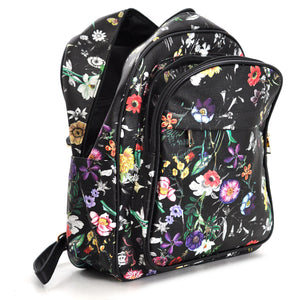 GM zaino zainetto donna nuovo fiori tropicale fantasia floreale grande tasche