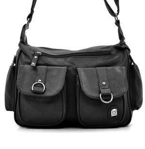 Borsa tracolla donna capiente spalla multi tasche comoda moda passeggio casual