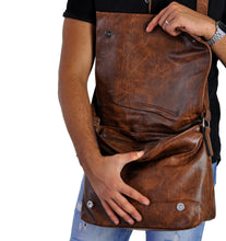 Carica l&#39;immagine nel visualizzatore di Gallery, Borsa Uomo Tracolla Pelle  Lavoro Ufficio Messenger Bag Porta Laptop Casual