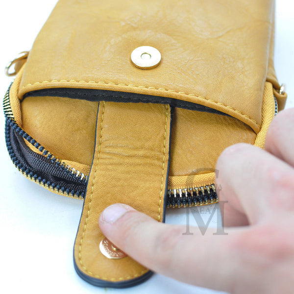 Mini borsa Porta cellulare Borsetta Portafoglio uomo donna capiente clip porta