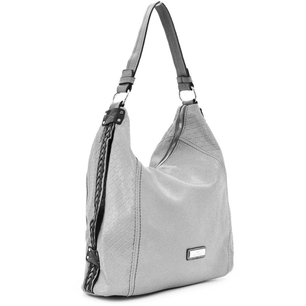 Borsa donna YYcoveri pelle intrecciata grande morbida sacco spalla capiente hobo