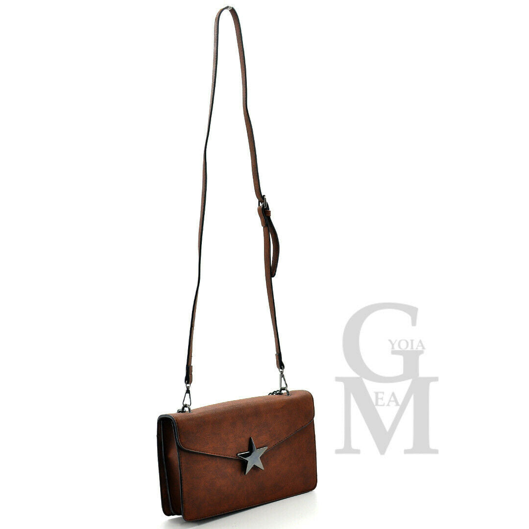 Borsa borsetta piccola passeggio donna stella tracolla catena sportiva star moda