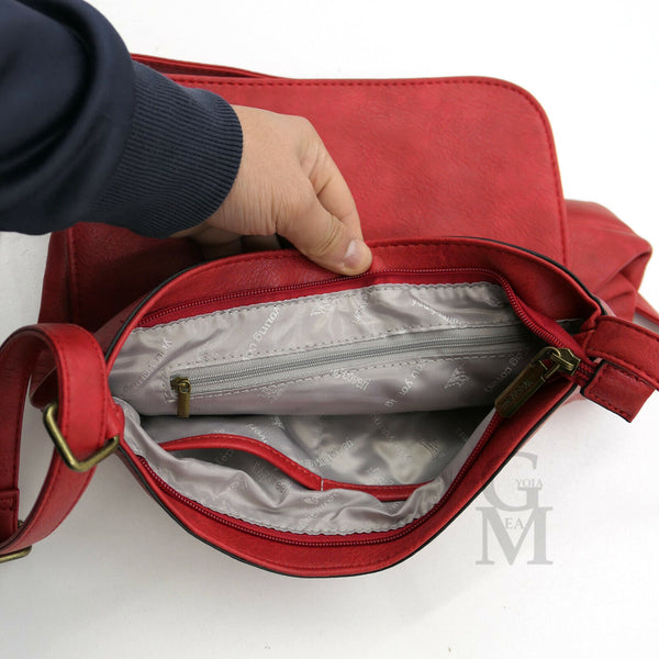 Borsa firmata COVERI uomo donna fibbie vintage pelle militare tracolla messenger