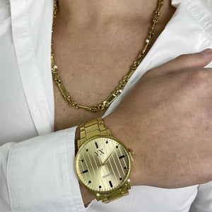 GYOIAMEA Orologio oro nuovo uomo polso acciaio VINTAGE Classico luxury regalo