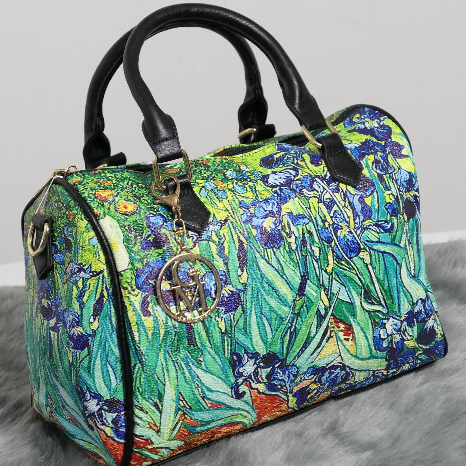 GM borsa fantasia dipinto Vincent Van Gogh iris girasoli bauletto elegante moda