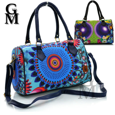 GM Bauletto nuova tracolla donna borsa borsetta fantasia colorata fiori estiva