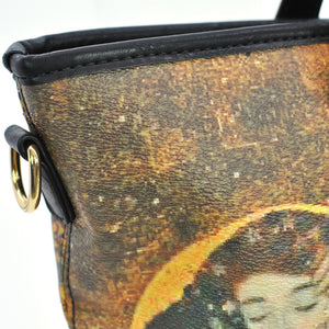 Borsa shopping dipinto stampa opera d'arte il bacio di Klimt regalo colorata