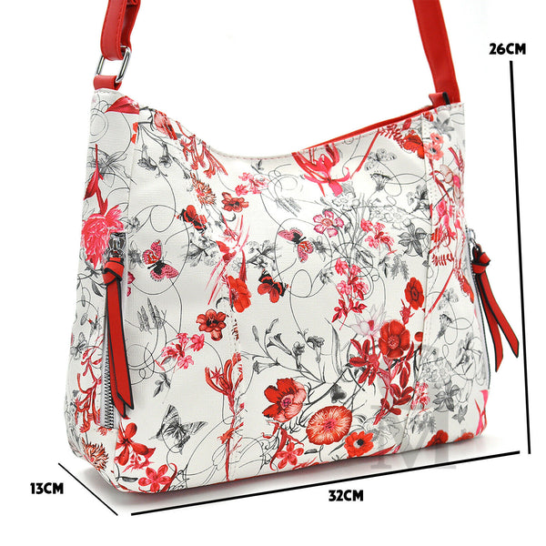 GM Borsa donna colorata fiori tracolla fiorata elegante passeggio postina nuova