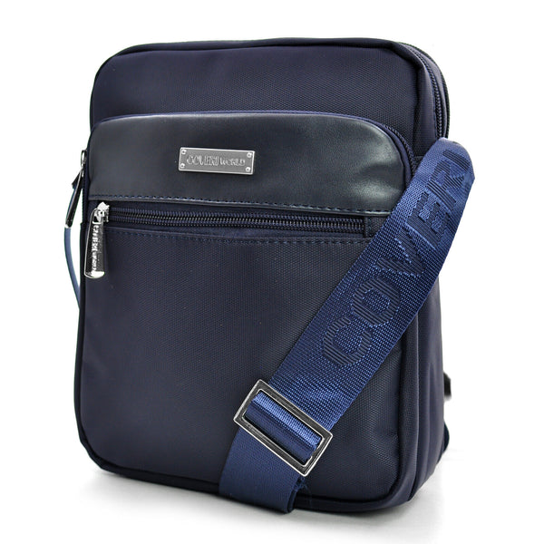 COVERI borsello uomo borsa tracolla nylon nero blu impermeabile sport piccolo