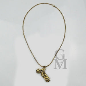 Gyoiamea Collana uomo acciaio inossidabile moto oro motocicletta hip hop biker