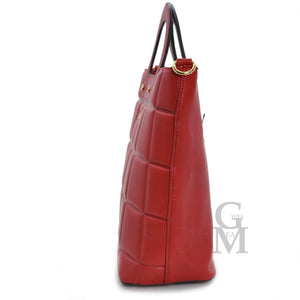 COVERI borsa donna a mano o tracolla pelle trapuntata quadri elegante made italy