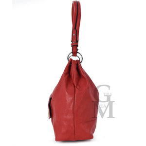 Borsa A. Basile donna pelle monomanico hobo capiente sacco shopping morbida rosa