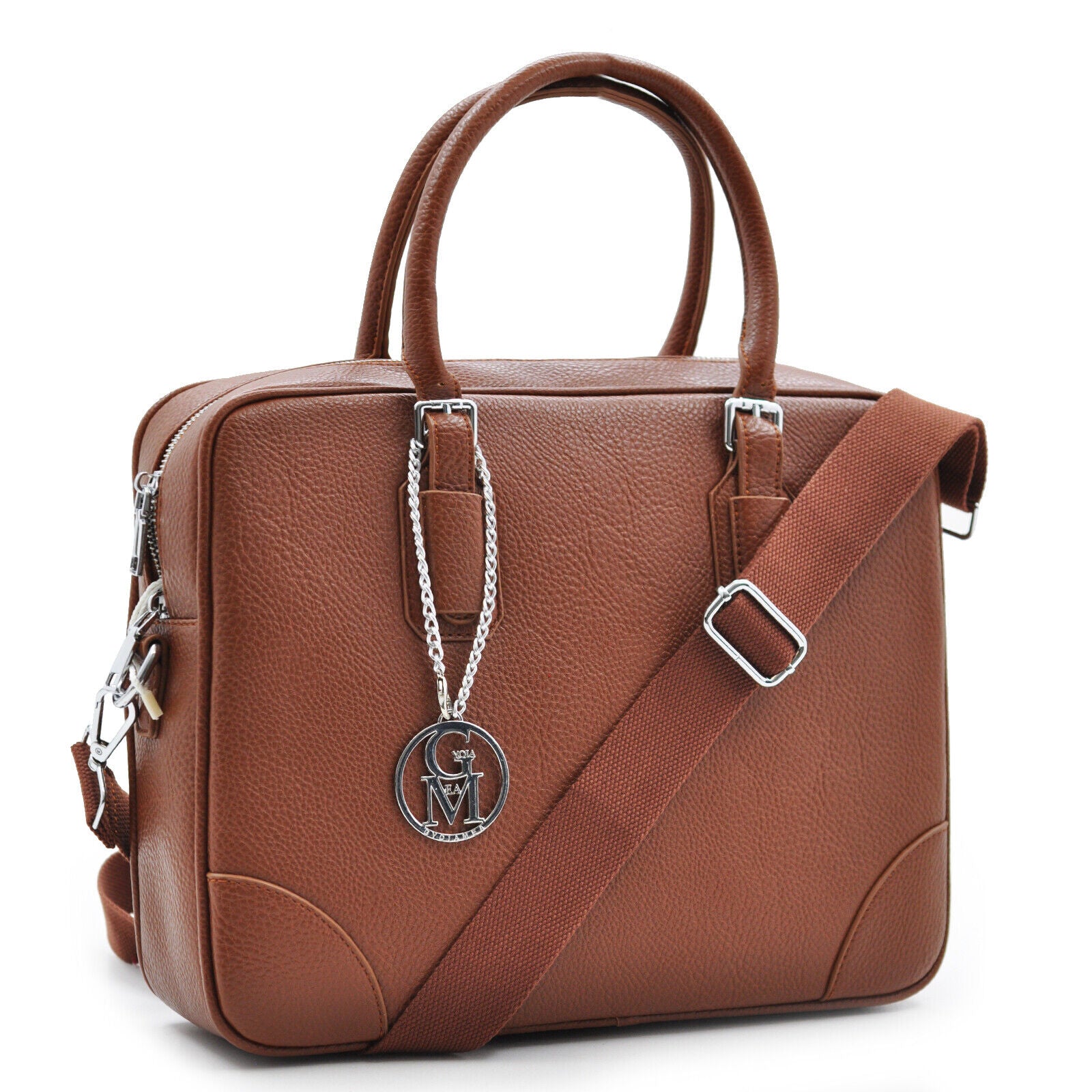 Borsa cartella Gyoiamea firmata borchie spalla donna vintage pelle par