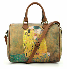 Carica l&#39;immagine nel visualizzatore di Gallery, GM borsa stampa colori Vincent Van Gogh Notte stellata sul rodano donna bauletto