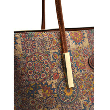 Carica l&#39;immagine nel visualizzatore di Gallery, GM set borsa 3 pezzi sughero colorato fiori shopping casual passeggio moda nuovo