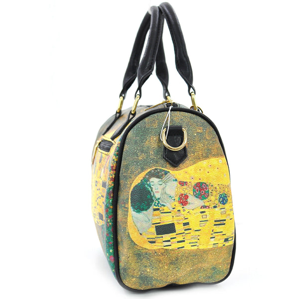 Borsa dipinto stampa opera d'arte il bacio klimt bauletto colorato idea regalo