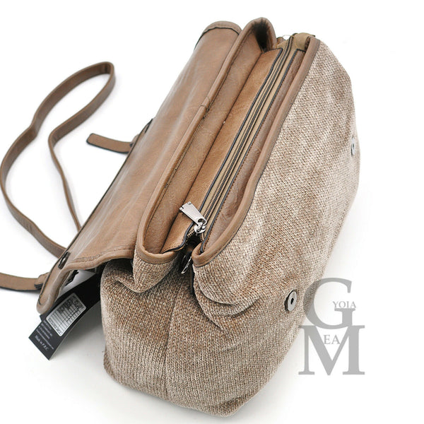 Borsa donna originale GYOIAMEA lana velluto pelle vintage particolare novità