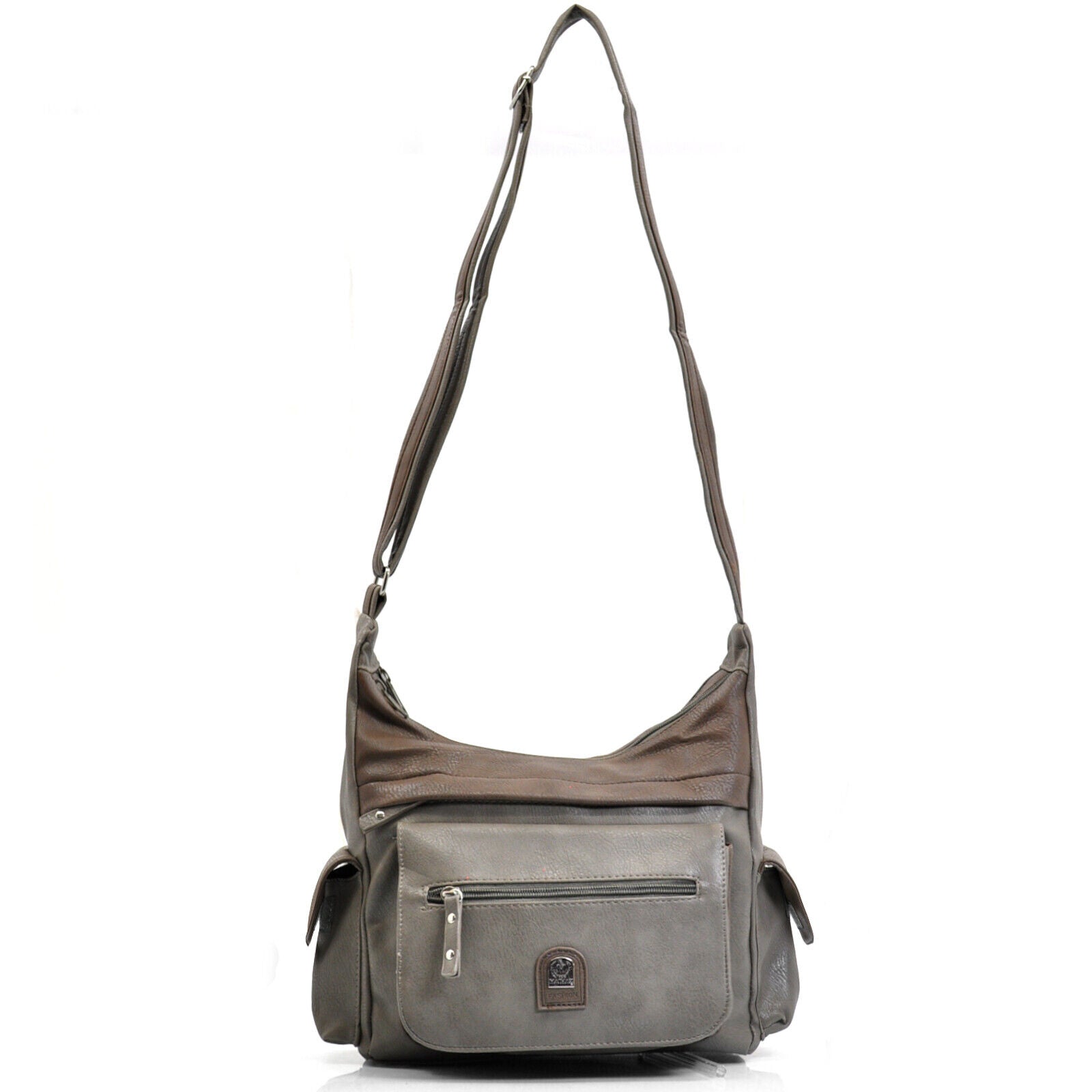 Borsa a tracolla donna messenger mezzaluna casual passeggio zip pelle tracolla