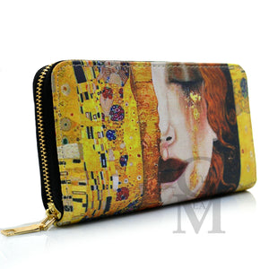 Portafoglio donna fantasia Klimt vincent van ghog il bacio la lacrima di freya