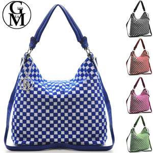 Borsa GM donna pelle mono manico hobo capiente sacco grande particolare colorata