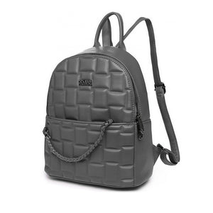 COVERI Zaino lucido donna uomo pelle cuoio  vintage casual giornaliero trapunta