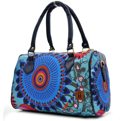 GM Bauletto nuova tracolla donna borsa borsetta fantasia colorata fiori estiva