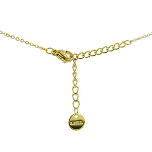 Collana ciondolo cilindro oro donna punto luce strass incastonati cerimonia moda