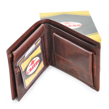 Carica l&#39;immagine nel visualizzatore di Gallery, Portafoglio Vera pelle uomo CHARRO porta carte ribaltina vintage portamonete zip