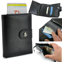 Carica l&#39;immagine nel visualizzatore di Gallery, Portafoglio nuovo pelle banconote nuovo porta carte di credito bancomat mini