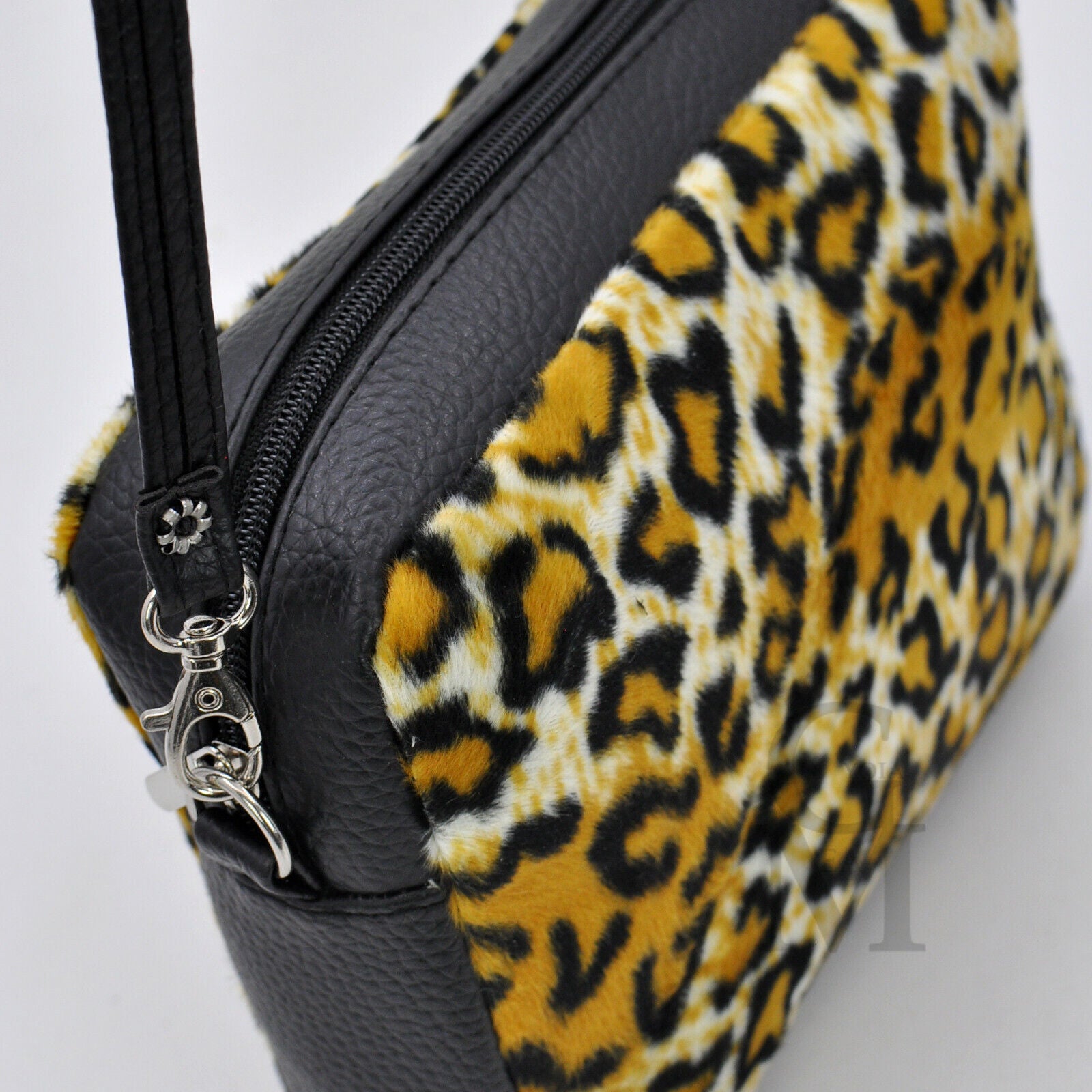 Borsa borsetta piccola tracolla pelo pelliccia moda casual fantasia leopardata