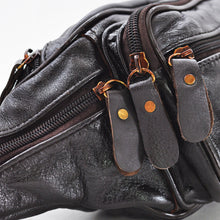 Carica l&#39;immagine nel visualizzatore di Gallery, Marsupio nuovo in Vera Pelle Ultra Resistente 8 Tasche con Zip Comodo viaggio