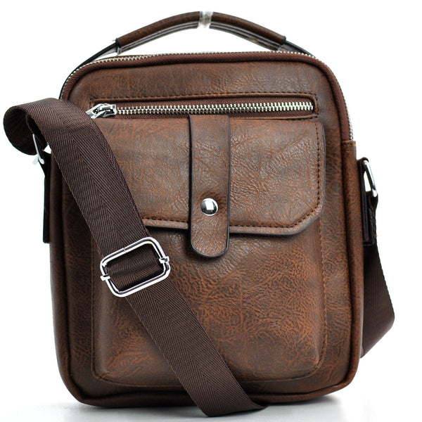 Borsello uomo moda tracolla borsa pelle lavoro vintage casual retro marrone nero