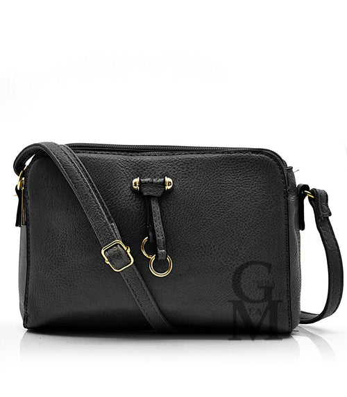 Borsa piccola donna elegante casual passeggio zip pelle tracolla moda milano