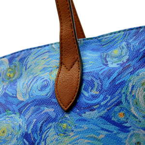 GM borsa shopping fantasia stampa Vincent Van Gogh Notte stellata cielo stellato