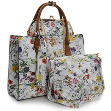 Carica l&#39;immagine nel visualizzatore di Gallery, Borsa GM Milano 4in1 set borsa borse fiori floreale fantasia moda rosa omaggio