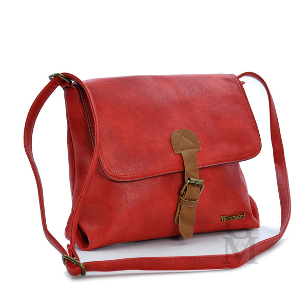 Borsa firmata COVERI uomo donna fibbie vintage pelle militare tracolla messenger