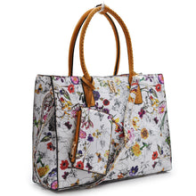 Carica l&#39;immagine nel visualizzatore di Gallery, borsa set 4 pezzi fantasia fiorata GM milano shopping moda spalla donna tracolla