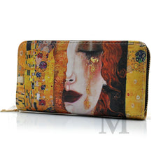 Carica l&#39;immagine nel visualizzatore di Gallery, Portafoglio donna fantasia Klimt vincent van ghog il bacio la lacrima di freya