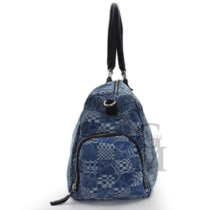 Borsa bauletto grande donna originale grande capiente jeans bagaglio viaggi jeansata viaggiare viaggio passeggio