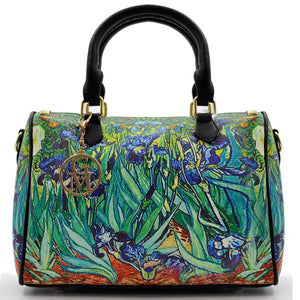 GM borsa fantasia dipinto Vincent Van Gogh iris girasoli bauletto elegante moda