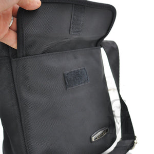 Borsello or&mi nero uomo borsa grande capiente zip tracolla nylon tasche zip