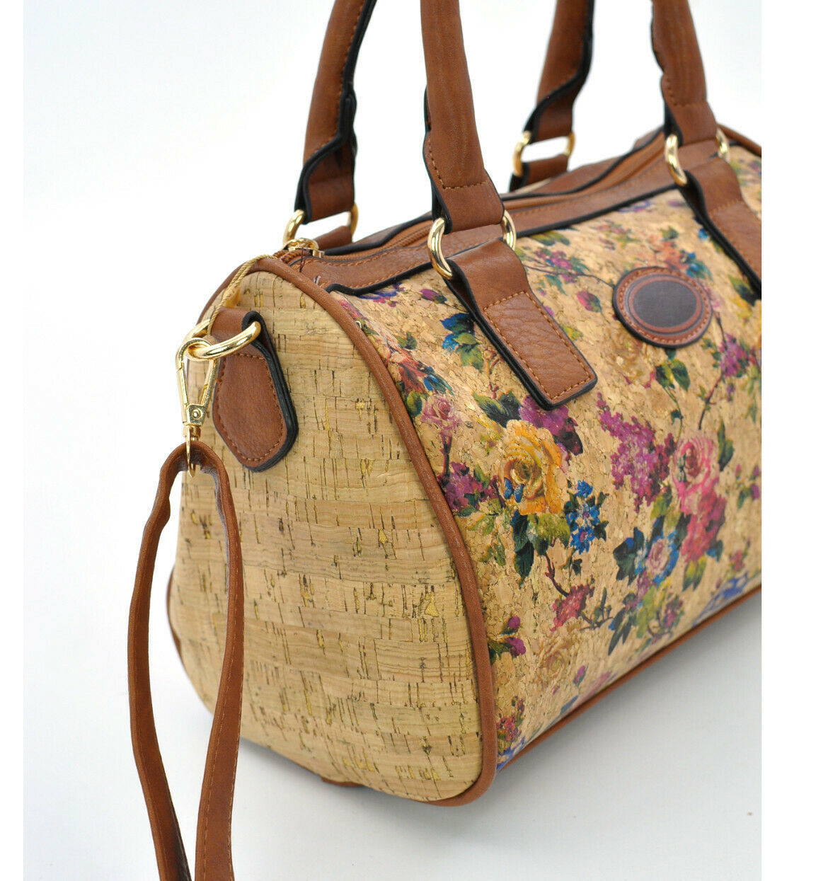 -Gyoiamea borsa bauletto fiori donna tracolla sughero fantasia fiorata colorata