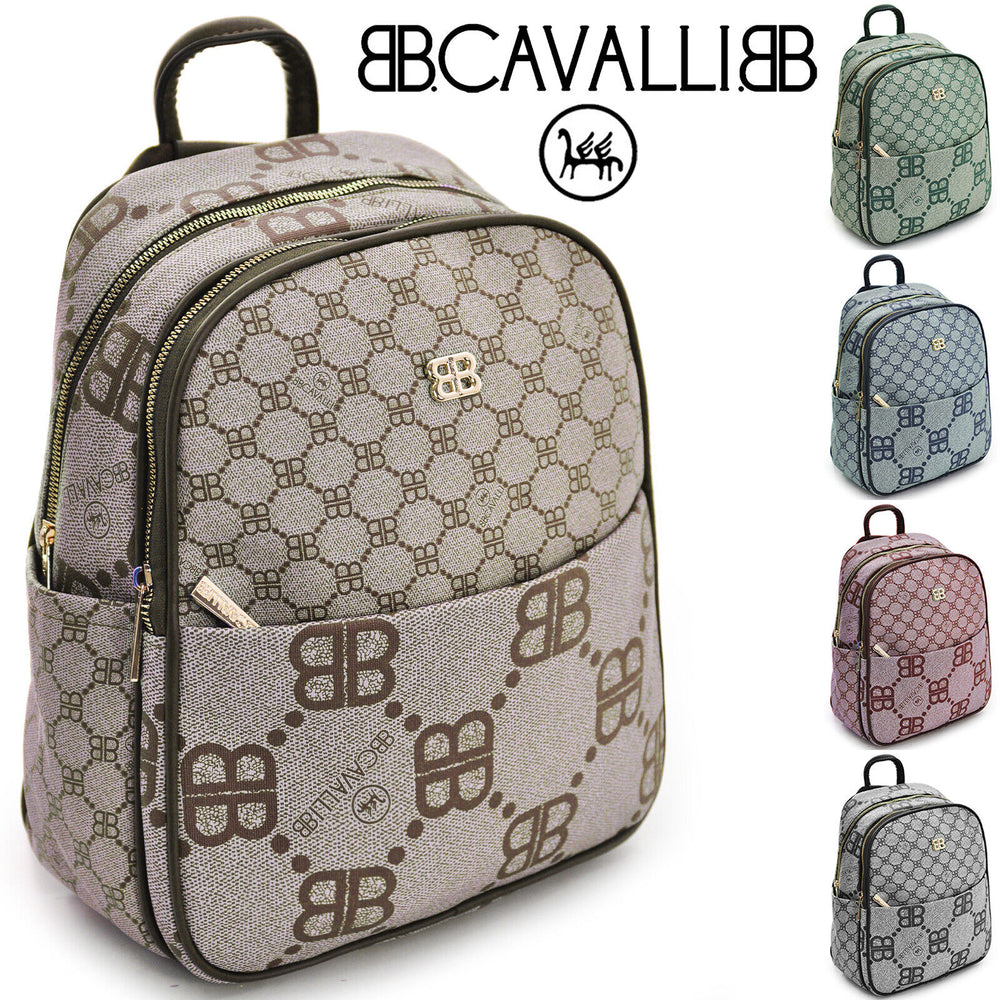 zaino B. Cavalli fantasia donna tasche cerniere giornaliero donna pelle casual