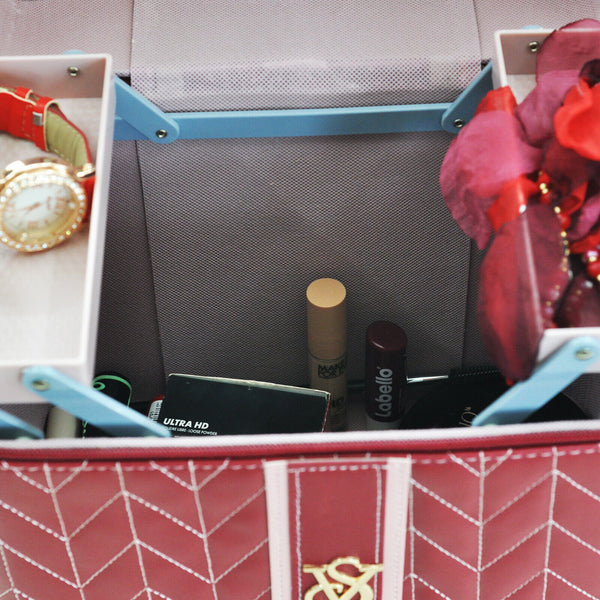 Portagioie scatola da viaggio porta gioielli cofanetto trousse trucchi creme set