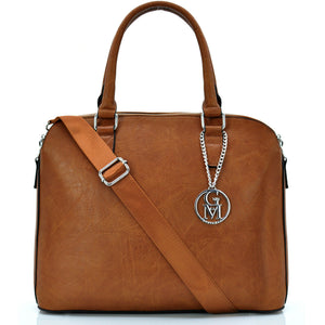 Gyoiamea borsa 24h tote donna tracolla pelle rigida capiente ufficio bauletto