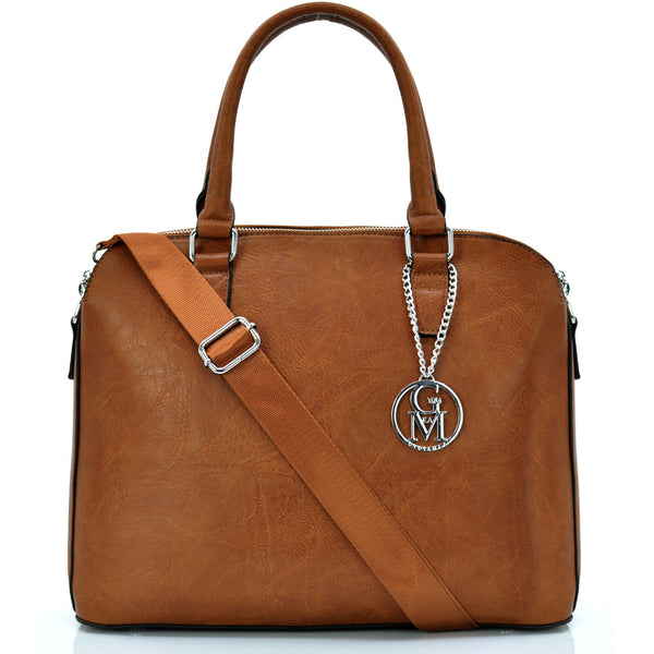 Gyoiamea borsa 24h tote donna tracolla pelle rigida capiente ufficio bauletto